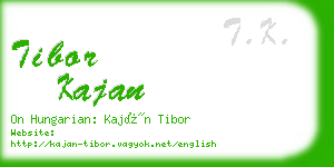 tibor kajan business card
